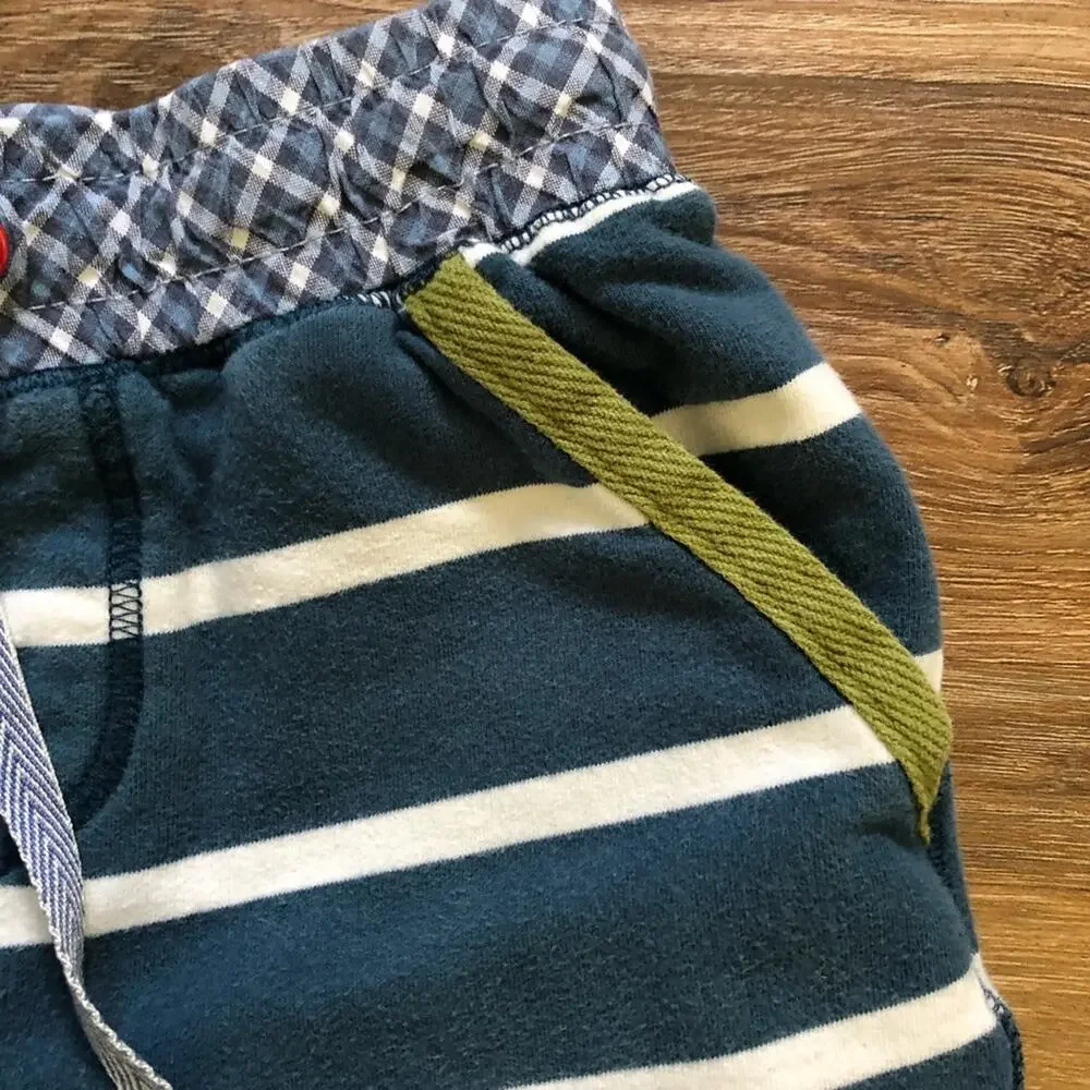 Matilda Jane With Joanna Gaines Cotton Striped Shorts Blue White Size 6